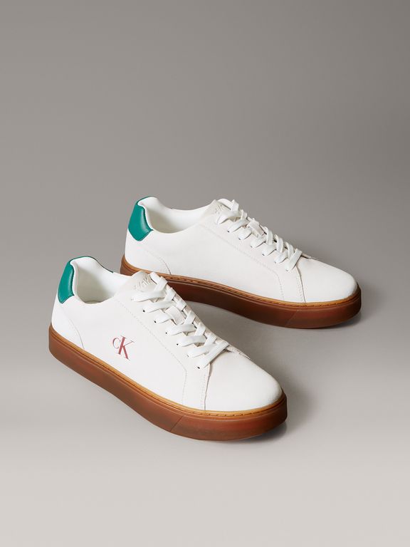 Zapatillas Clásicas con Suela Gruesa Blanco