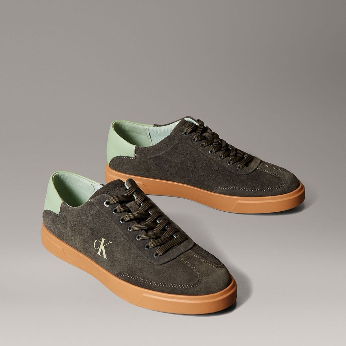 CALVIN KLEIN - Zapatillas de Ante de Caña Baja