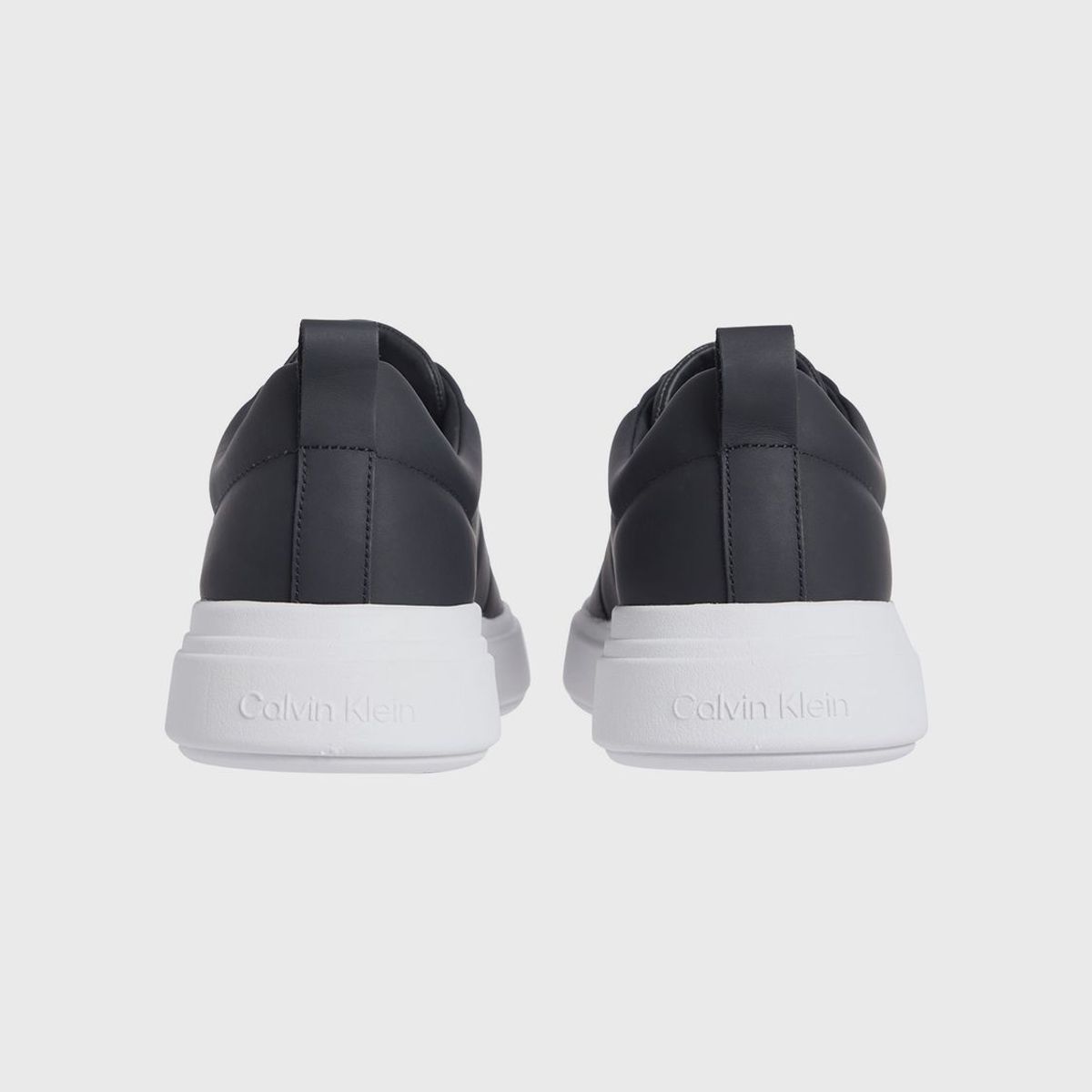 CALVIN KLEIN - Zapatillas de Cuero Low Top Lace Up Calvin Klein Negro