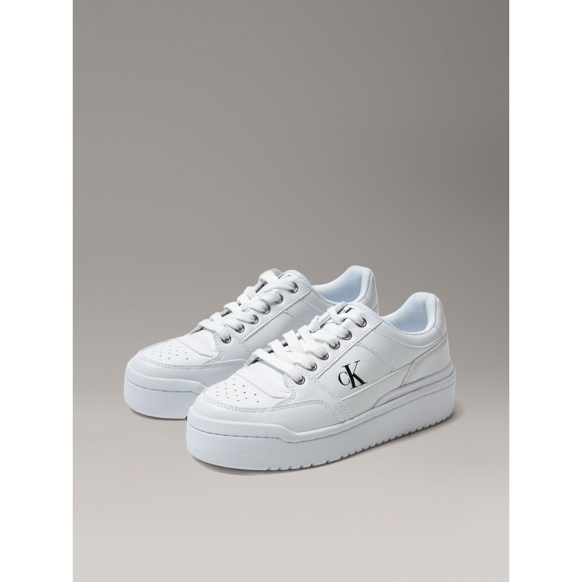 CALVIN KLEIN - Zapatillas con Suela Gruesa Alta Calvin Klein Blanco