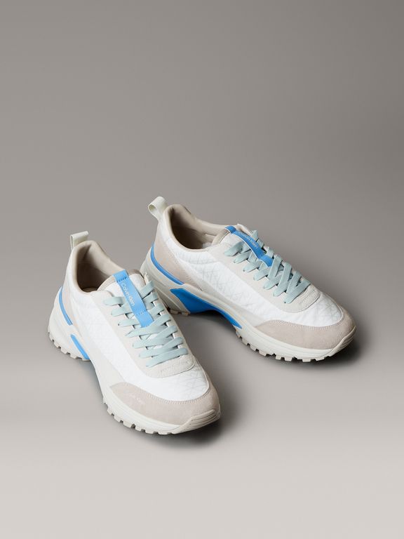 Zapatillas Runner con Estampado Integral Beige
