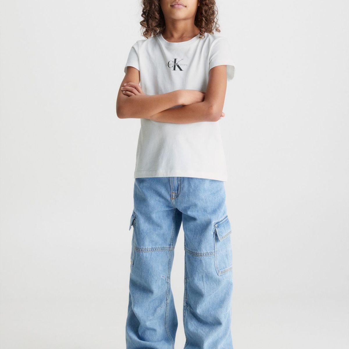 CALVIN KLEIN - Polera Niña Niña Micro Monogram