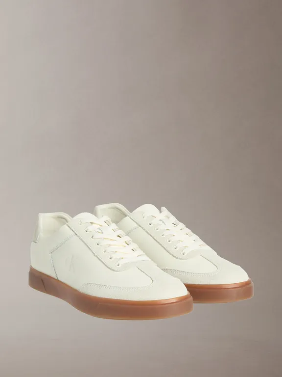 Zapatillas en Texturas Mixtas Blanco