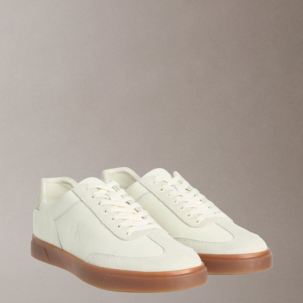 CALVIN KLEIN - Zapatillas en Texturas Mixtas Calvin Klein Blanco
