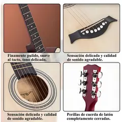 BLUEDREAMER - Paquete de guitarra acústica para principiantes de 38 pulgadas