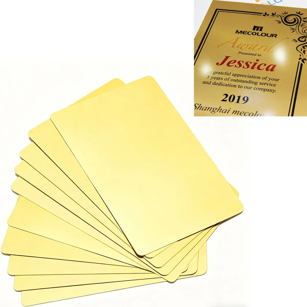 MOONCORE - Pack 10 Láminas De Aluminio Para Sublimación 20x30 Cm Dorado
