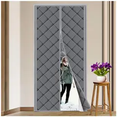 KUANGYE - Cortina De Puerta Con Aislamiento Térmico Magnético De Tela