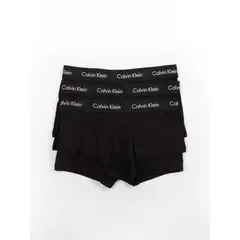 CALVIN KLEIN - Pack 3 Bóxers Low Rise Trunk Cotton Stretch Negro