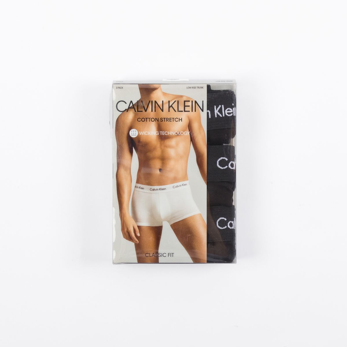 CALVIN KLEIN - Pack 3 Bóxers Low Rise Trunk Cotton Stretch Calvin Klein Negro