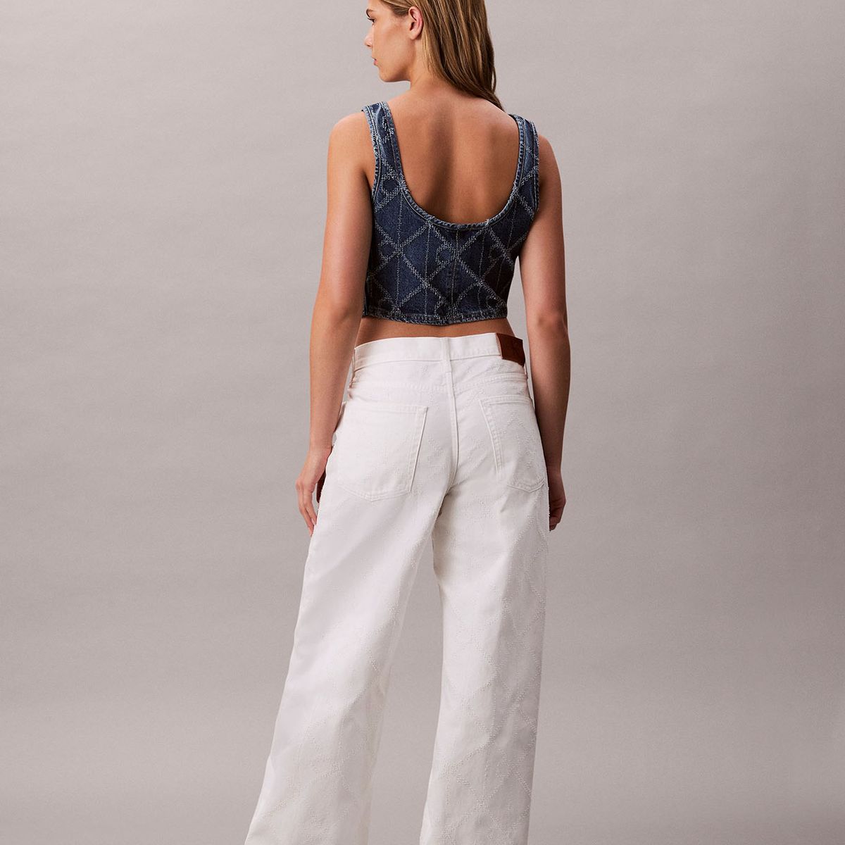 CALVIN KLEIN - Jeans Baggy de Talle Bajo Calvin Klein Blanco