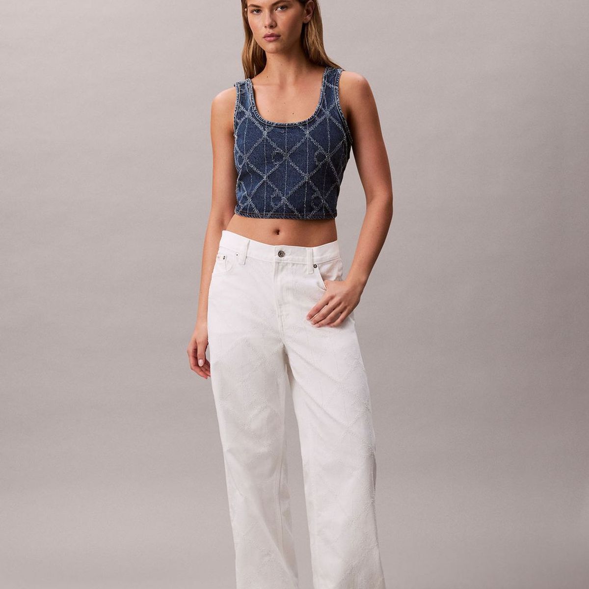 CALVIN KLEIN - Jeans Baggy de Talle Bajo