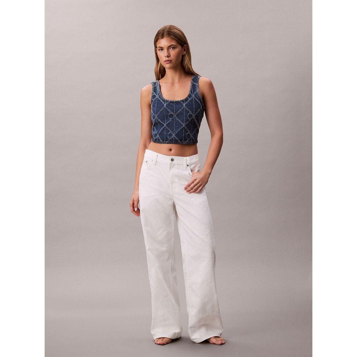 CALVIN KLEIN - Jeans Baggy de Talle Bajo
