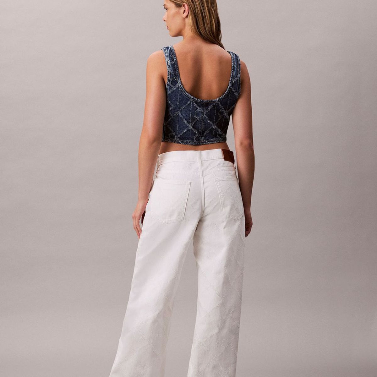 CALVIN KLEIN - Jeans Baggy de Talle Bajo Calvin Klein Blanco