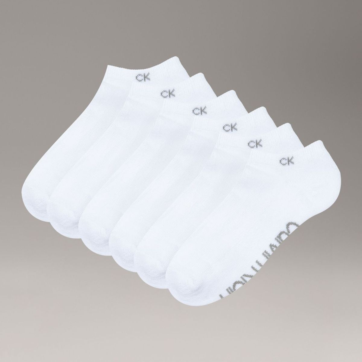 CALVIN KLEIN - Pack 6 Calcetines No Show Cushion Calvin Klein Blanco