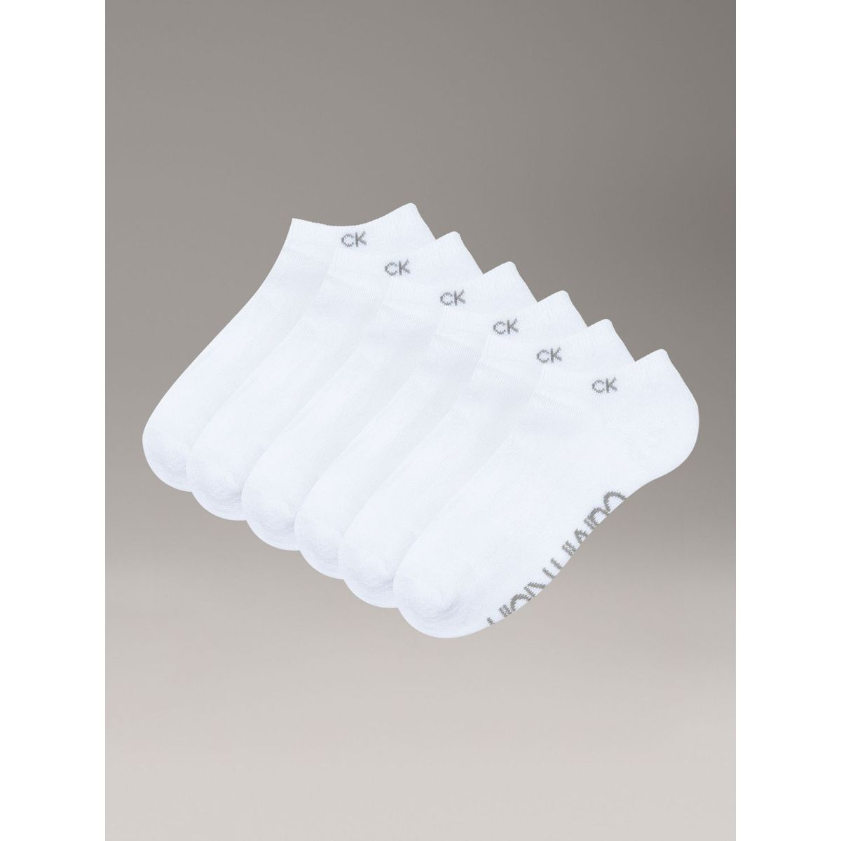 CALVIN KLEIN - Pack 6 Calcetines No Show Cushion Calvin Klein Blanco