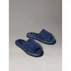 CALVIN KLEIN - Pantuflas Estilo Corduroy Azul