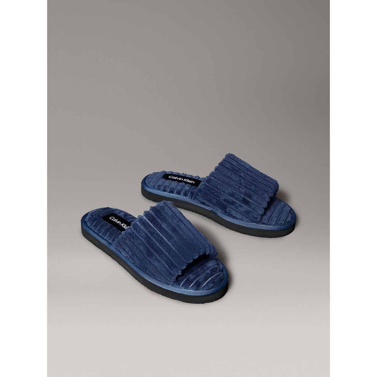 CALVIN KLEIN - Pantuflas Estilo Corduroy Calvin Klein Azul