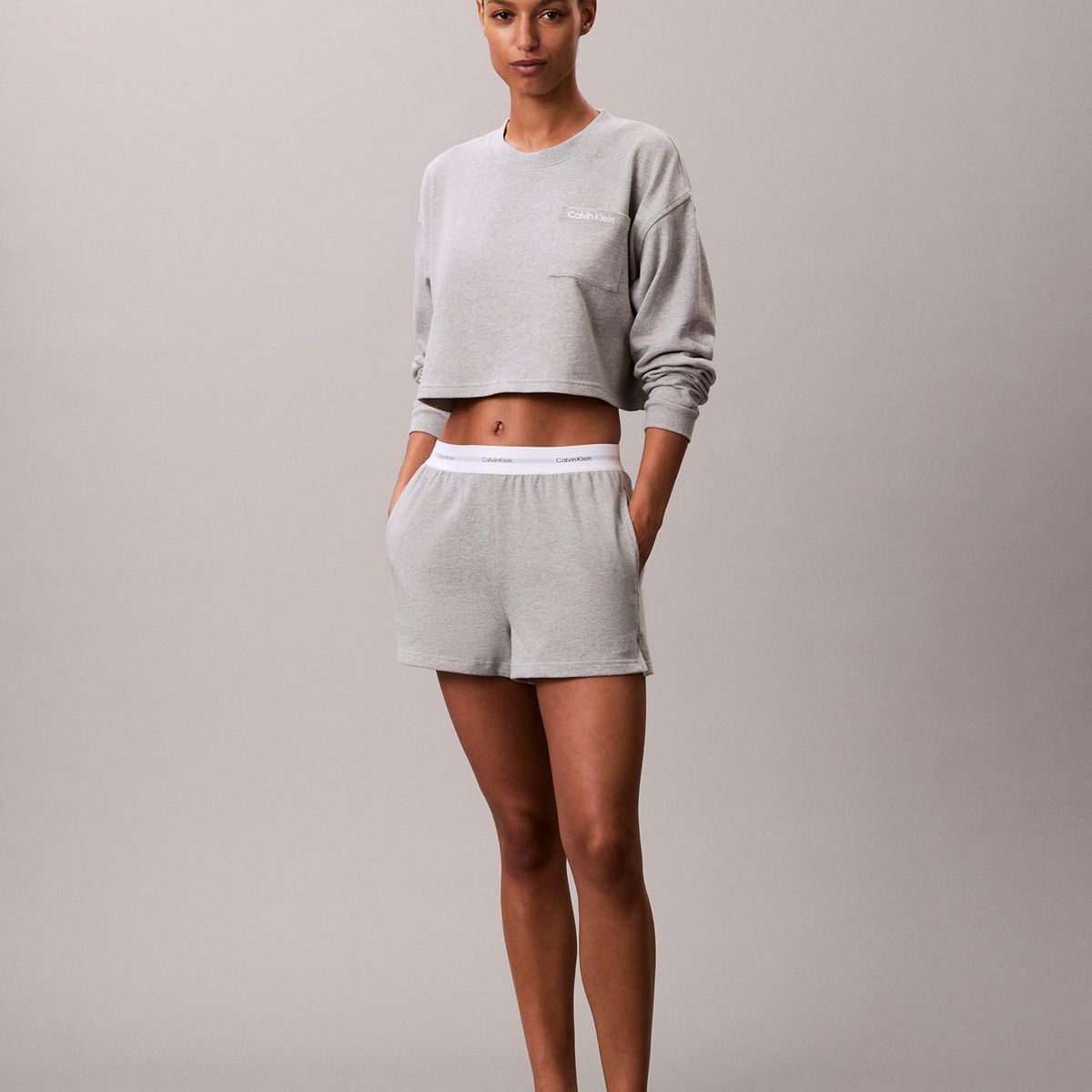 CALVIN KLEIN - Short de Pijama en Algodón Calvin Klein Gris