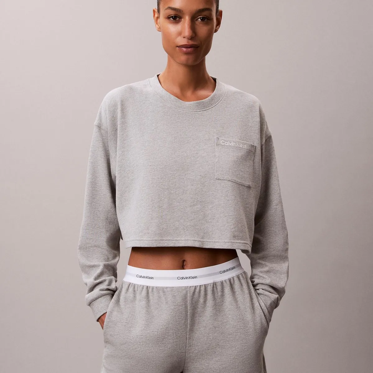 CALVIN KLEIN - Short de Pijama en Algodón Calvin Klein Gris