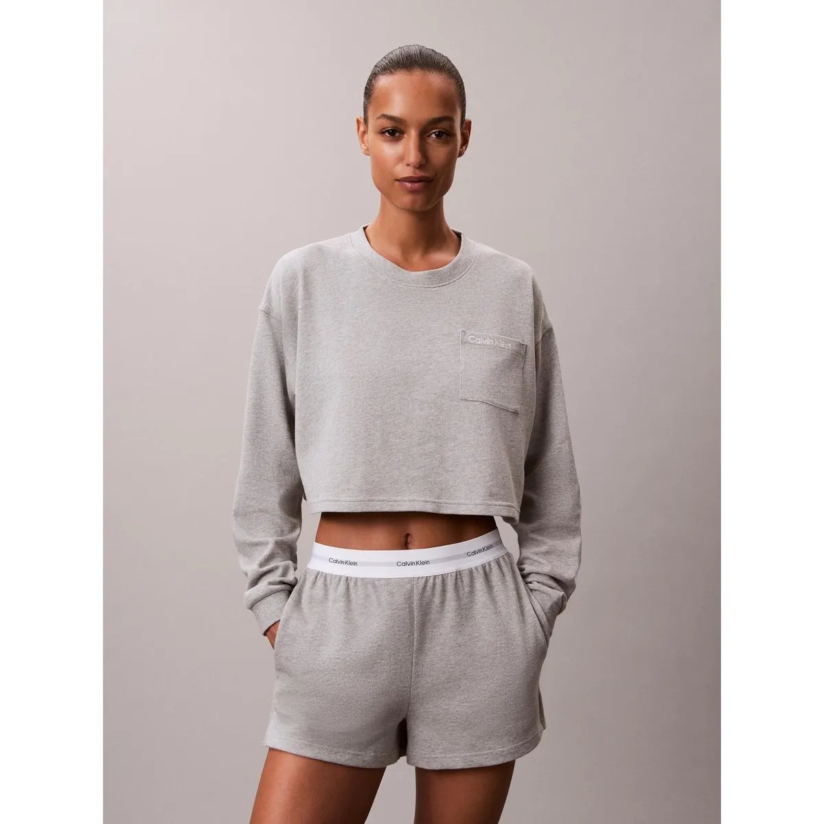 CALVIN KLEIN - Short de Pijama en Algodón Calvin Klein Gris