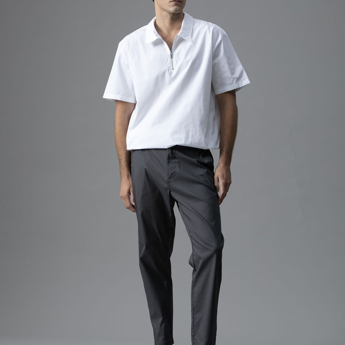CALVIN KLEIN - Camisa con Cierre de Media Cremallera