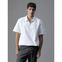 CALVIN KLEIN - Camisa con Cierre de Media Cremallera
