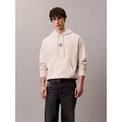 CALVIN KLEIN - Polerón con Gorro y Tejido Felpa Beige