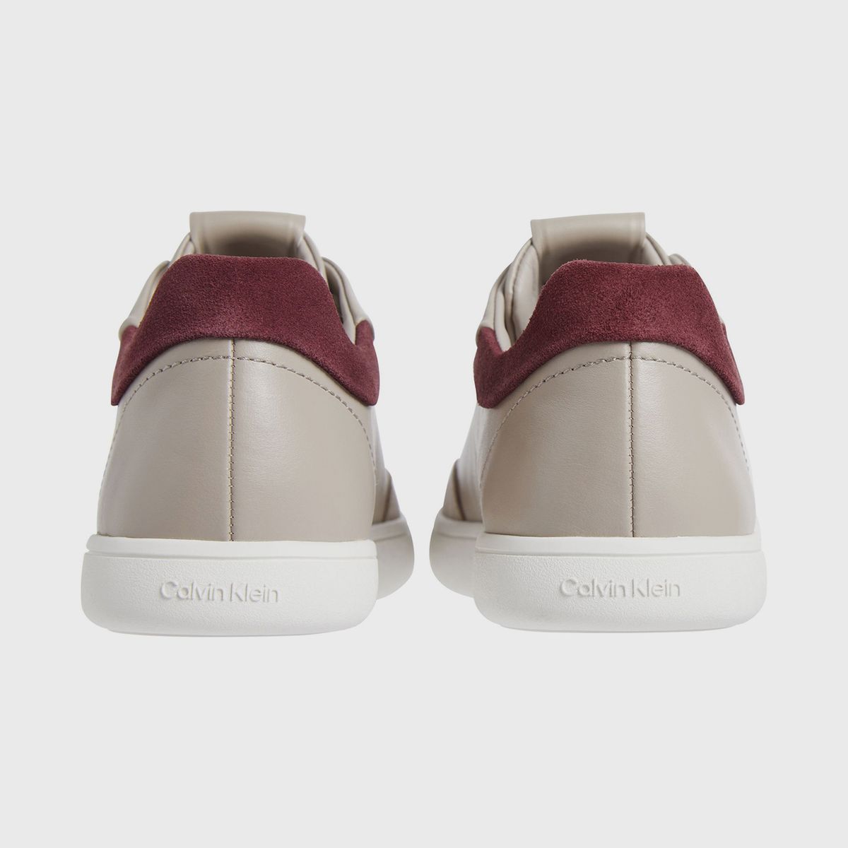 CALVIN KLEIN - Zapatillas de Cuero Cupsole Lace Mix Calvin Klein Beige