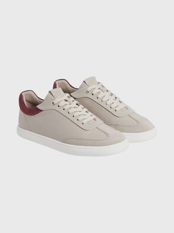 Zapatillas de Cuero Cupsole Lace Mix Beige