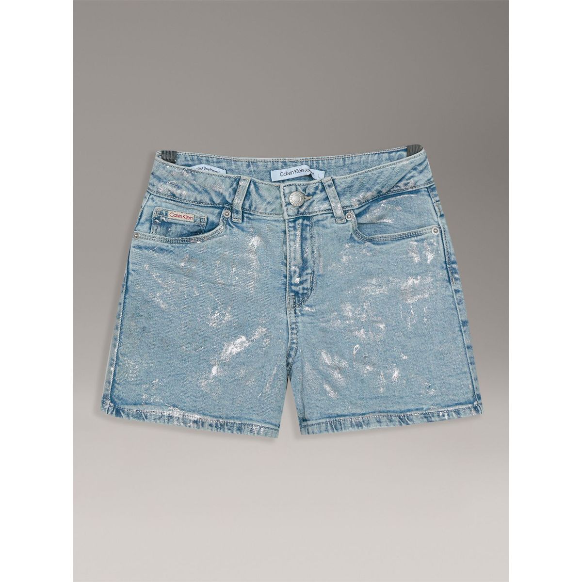 CALVIN KLEIN - Short Niña Foil Printed Calvin Klein Celeste