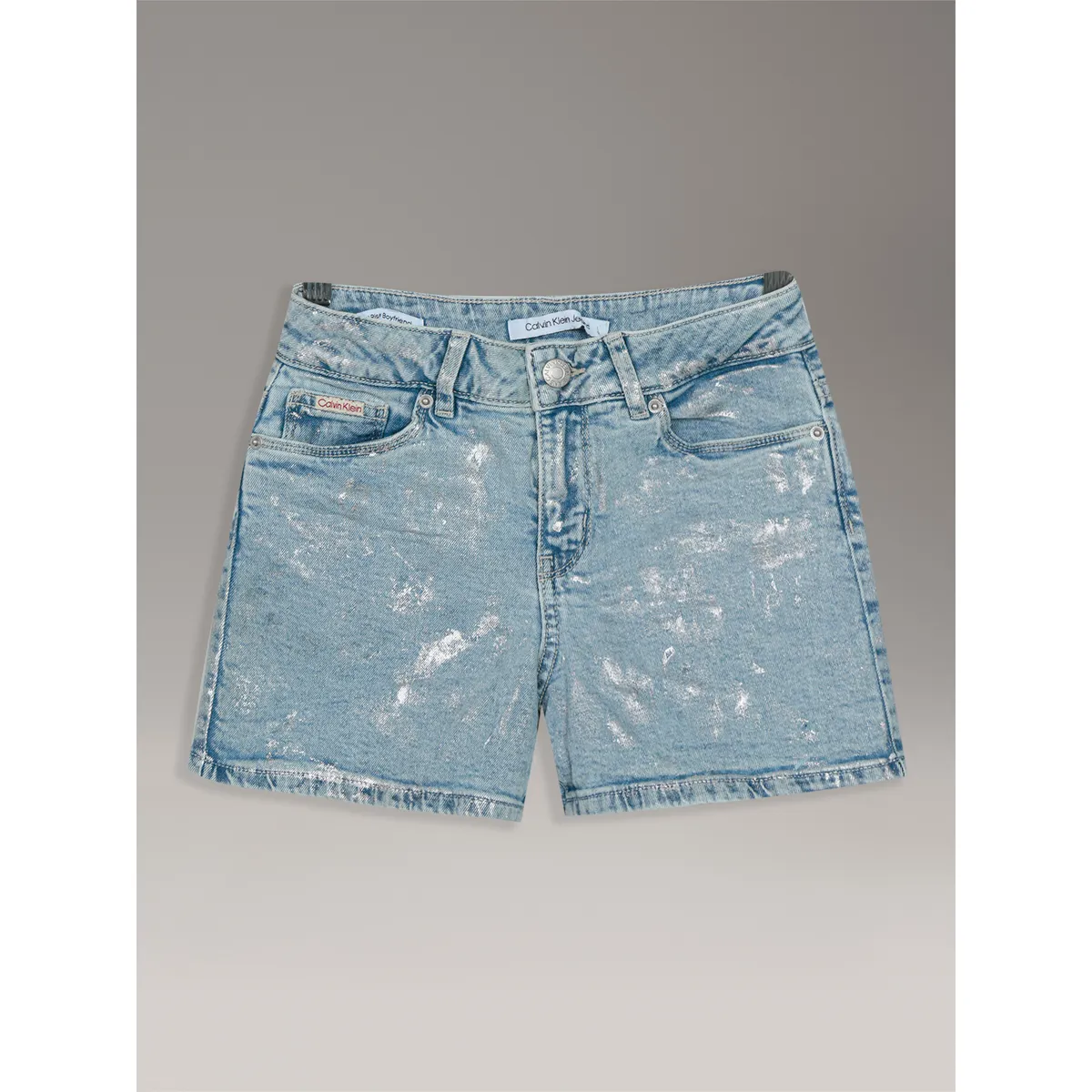 CALVIN KLEIN - Short Niña Foil Printed Calvin Klein Celeste