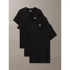 CALVIN KLEIN - Pack de 3 Camisetas Cuello Redondo Cotton Classics Negro