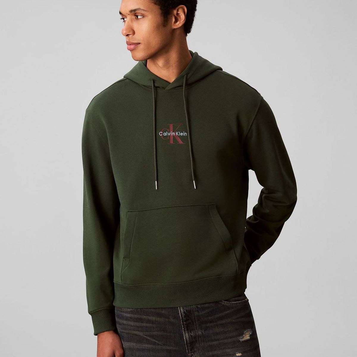 CALVIN KLEIN - Polerón con Gorro y Logo