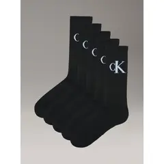 CALVIN KLEIN - Pack de 5 Calcetines Largos con Logo Negro