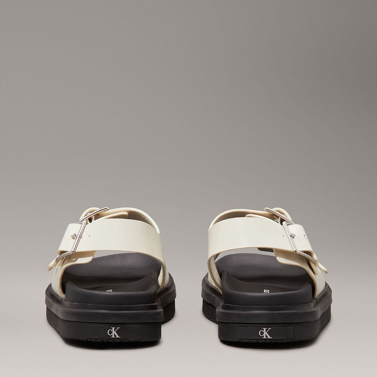 CALVIN KLEIN - Sandalias de Cuero con Hebilla Calvin Klein Beige