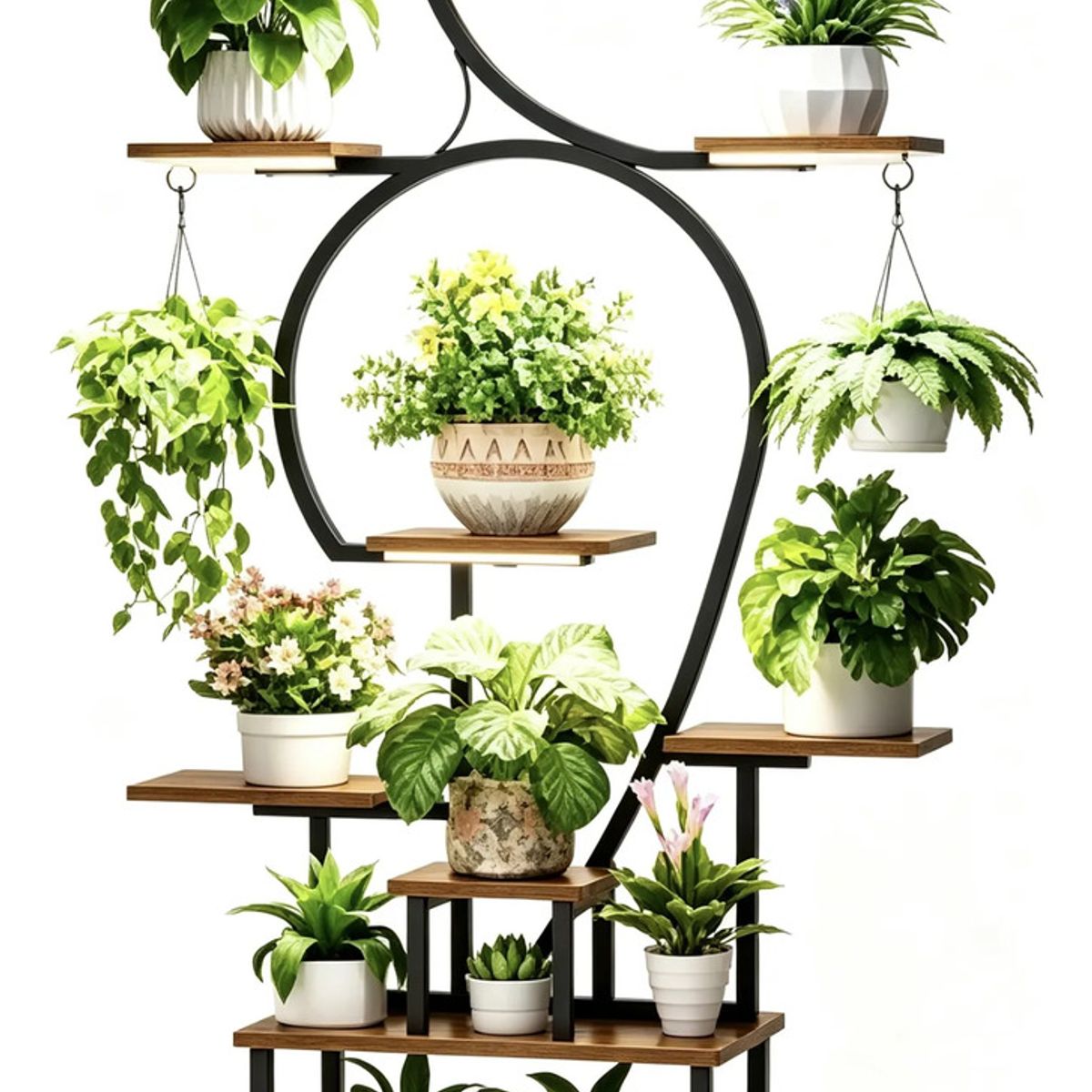 ANYHOGAR - Estantería Para Plantas Con Luz De Crecimiento Interior