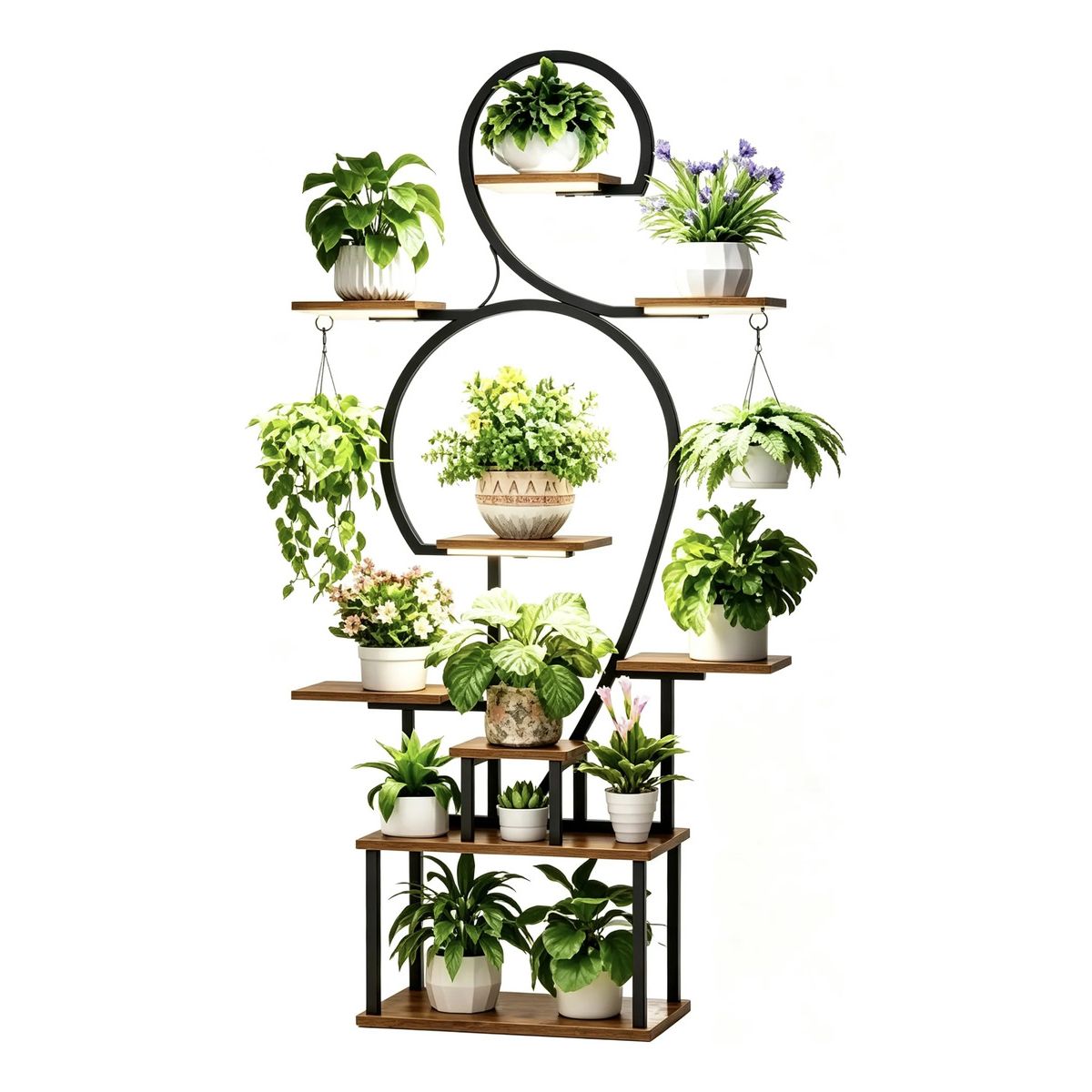 ANYHOGAR - Estantería Para Plantas Con Luz De Crecimiento Interior