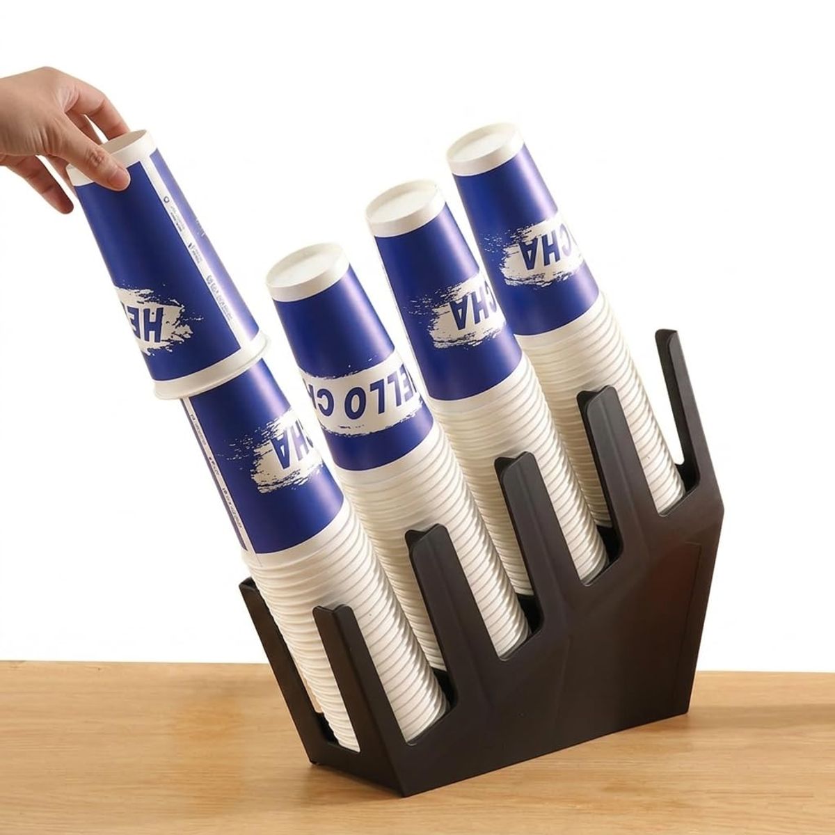 KUANGYE - Portador De Vasos Negros Organizador de Copas y Vasos