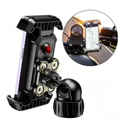 MOONCORE - Soporte Celular Negro P Moto, Bicicleta Y Scooter,universal