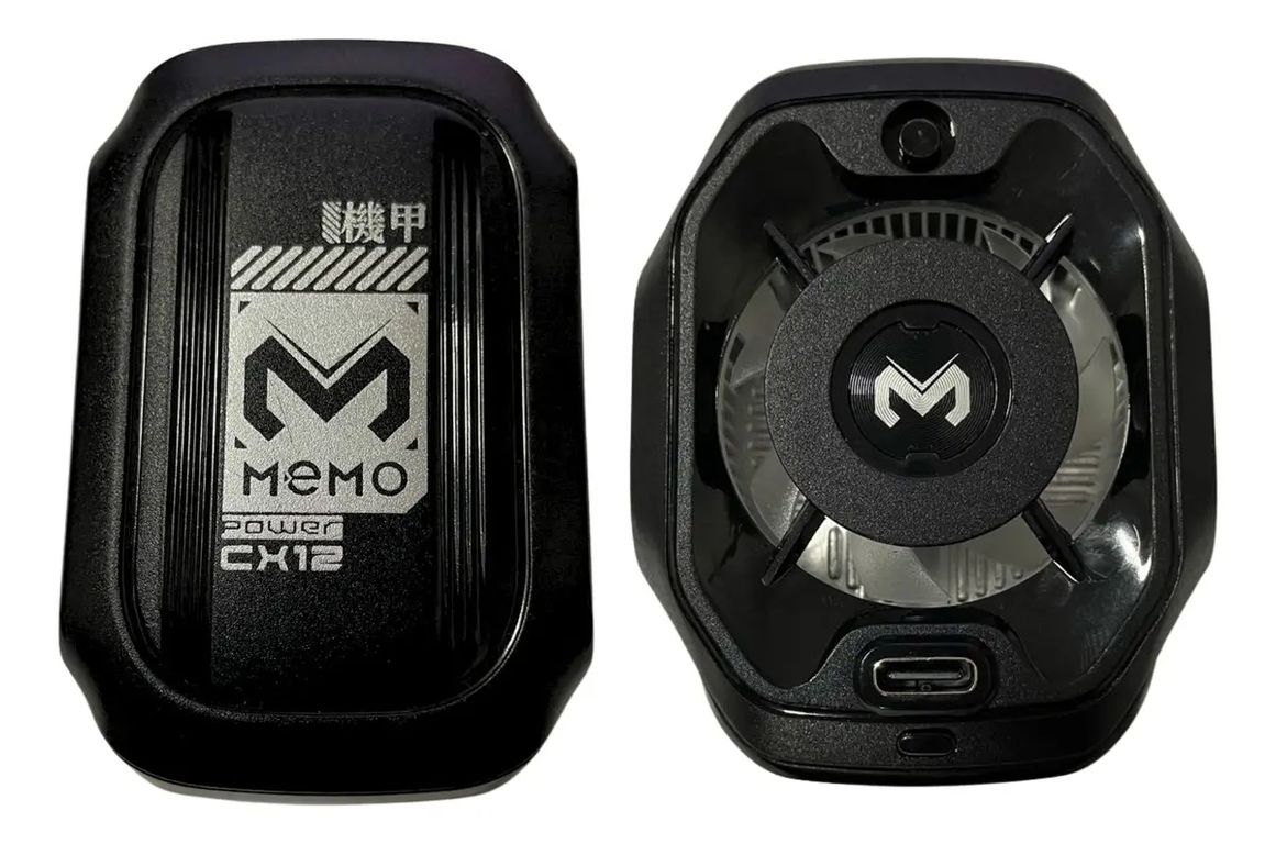 MEMO Enfriador Celular CX12 Negro con Batería Externa USB-C 5V 5000rpm
