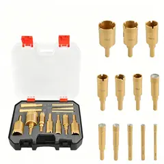 MOONCORE - Set 12 Brocas Diamantadas 6-35mm Para Cerámica Y Porcelanato, Duro y eficiente