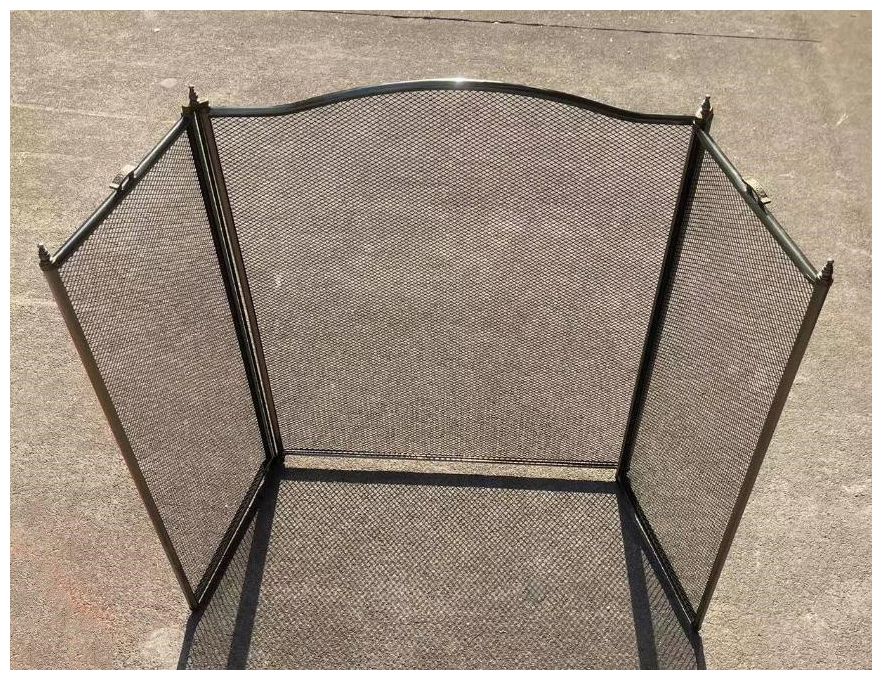 KUANGYE Pantalla para chimenea de 3 paneles de hierro forjado 130cm x 75cm Protector contra chispas