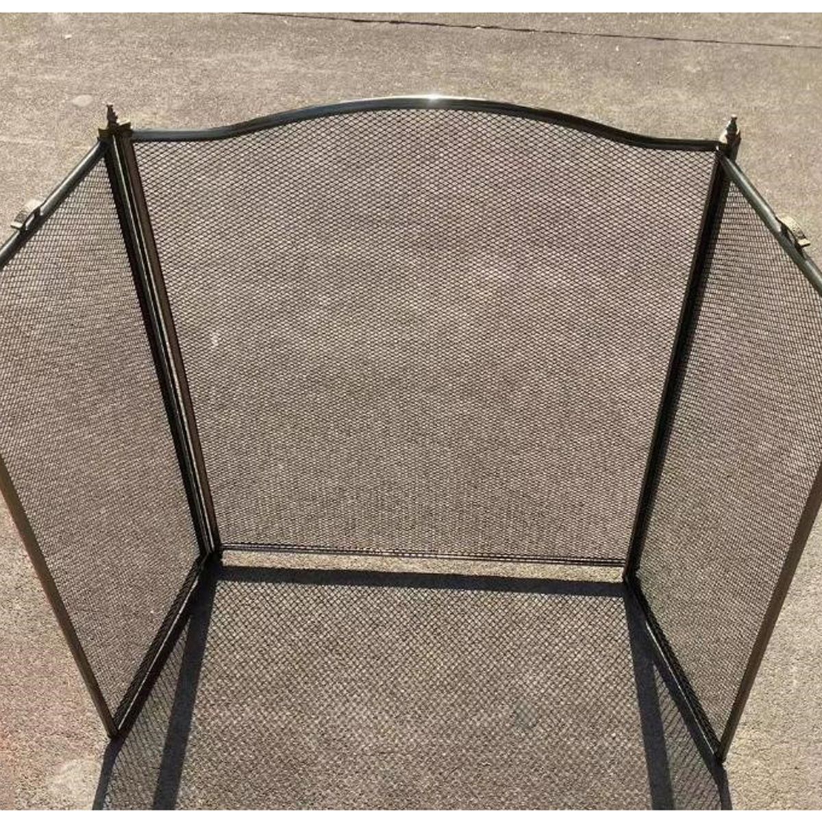 KUANGYE - Pantalla para chimenea de 3 paneles de hierro forjado 130cm x 75cm Protector contra chispas