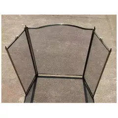 KUANGYE - Pantalla para chimenea de 3 paneles de hierro forjado 130cm x 75cm Protector contra chispas