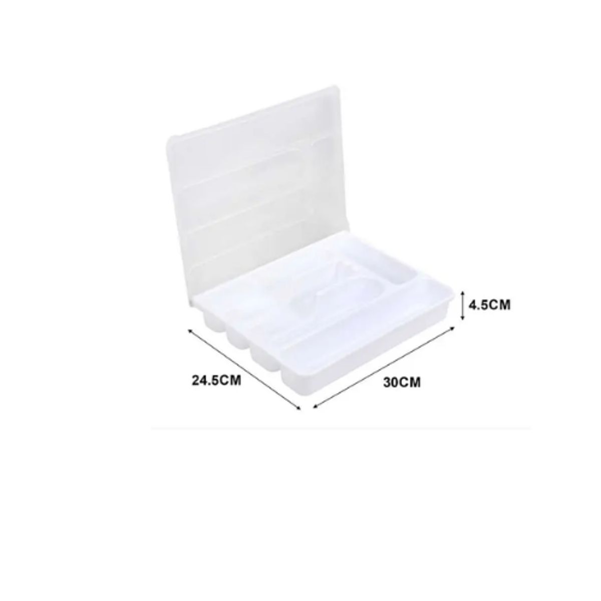 GENERICO - Organizador Para Utencilios De Cocina Color Blanco Con Tapa