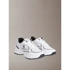 CALVIN KLEIN - Zapatillas Runner con Materiales Combinados Blanco
