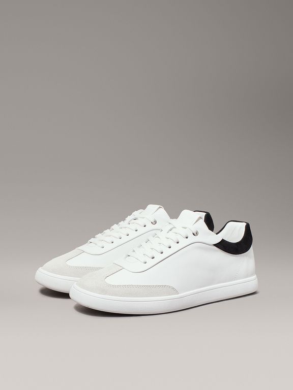 Zapatillas de Cuero Cupsole Lace Mix Blanco