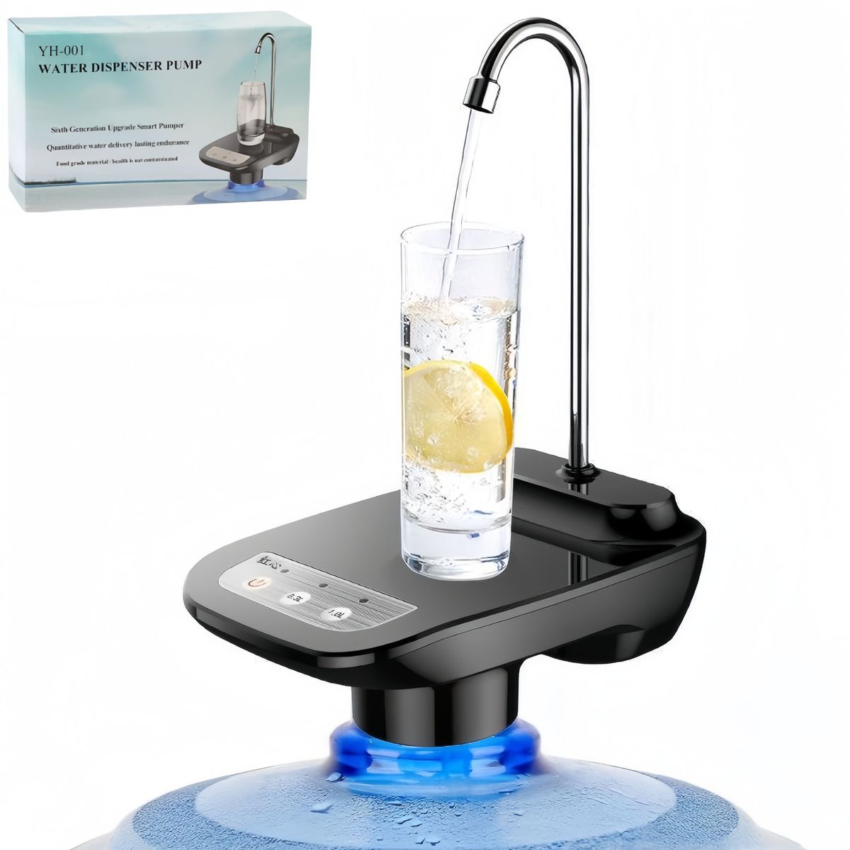 GENERICO - Dispensador Bomba Agua Electrico Con Base Recargable