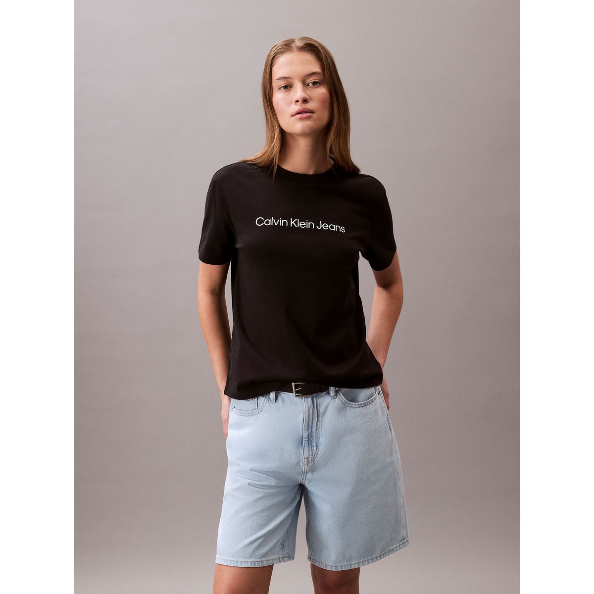 CALVIN KLEIN - Polera Clásica con Logo Estampado