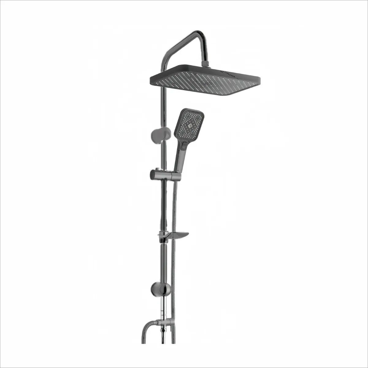 GENERICO - Columna De Ducha Rectangular Negro Mate